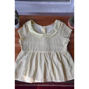 yellow peplum blouse